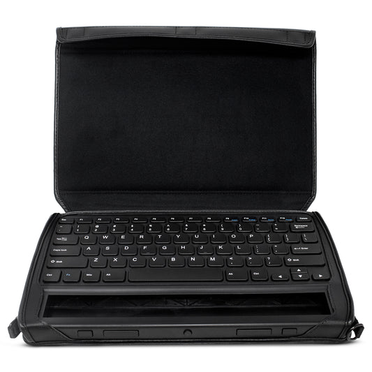 APH Mantis Q40: Fitted Black Leather Case with straps by Turtleback