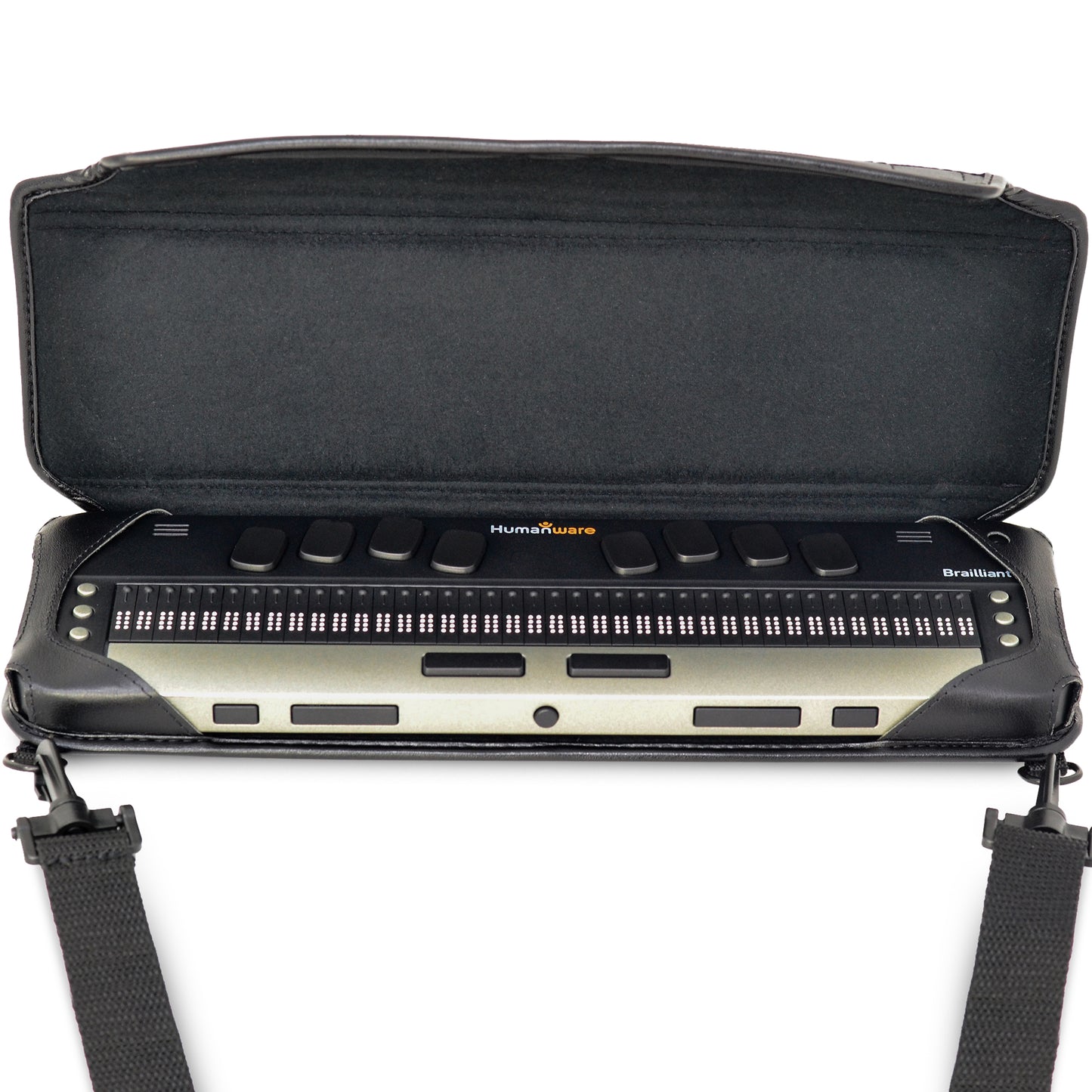 HumanWare Brailliant BI 40X Fitted Leather Carry Case with straps by Turtleback