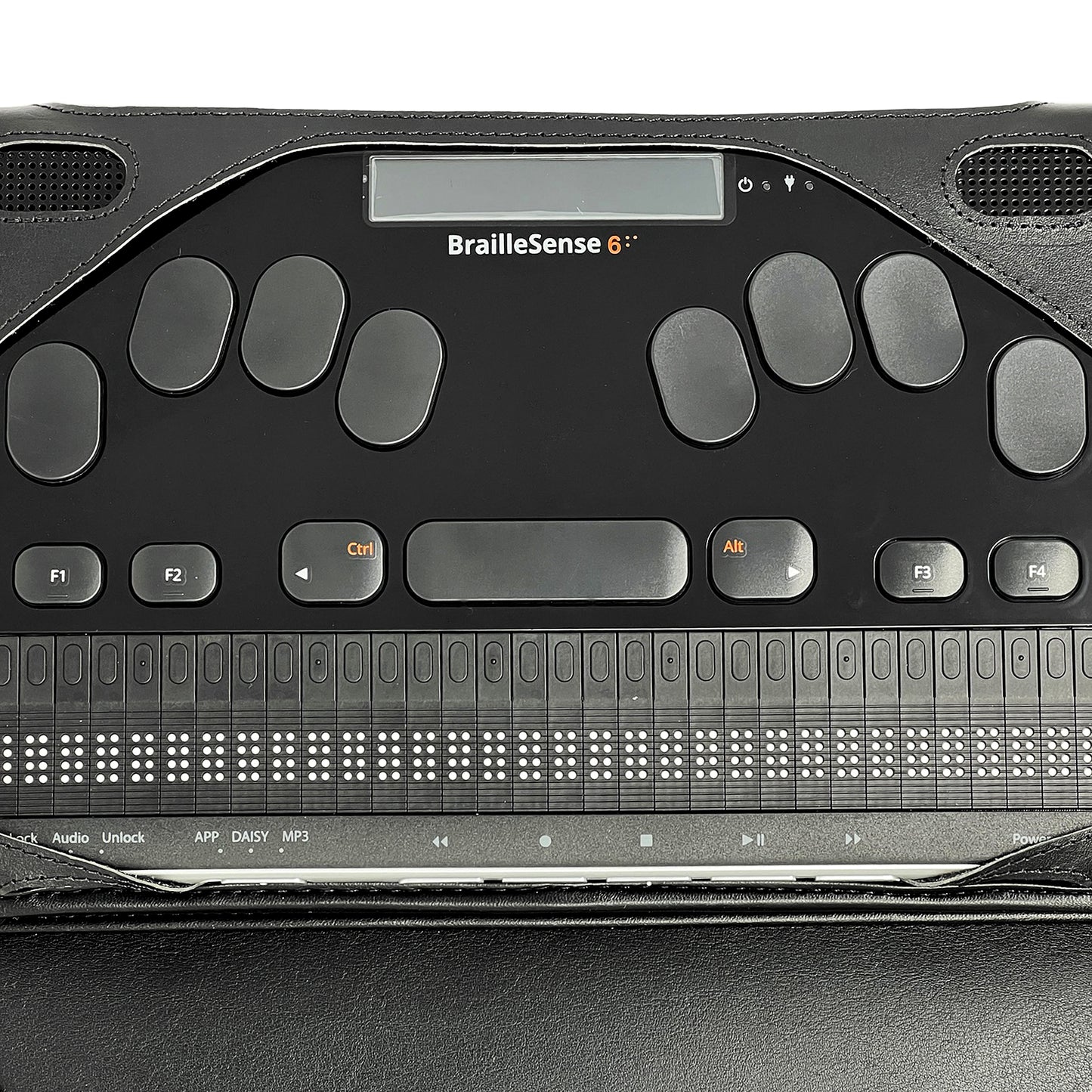 Selvas BLV BrailleSense 6 Fitted Leather Case with straps by Turtleback