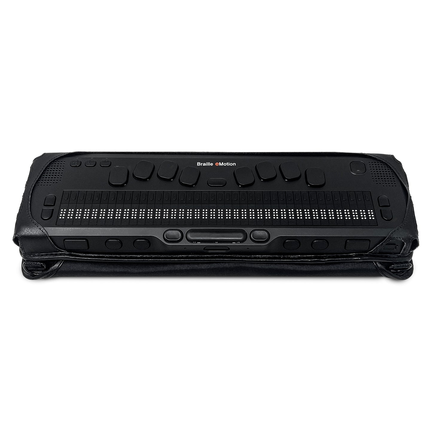 Selvas BLV Braille eMotion Fitted Black Leather Case with Protective Key Cover and strap by Turtleback