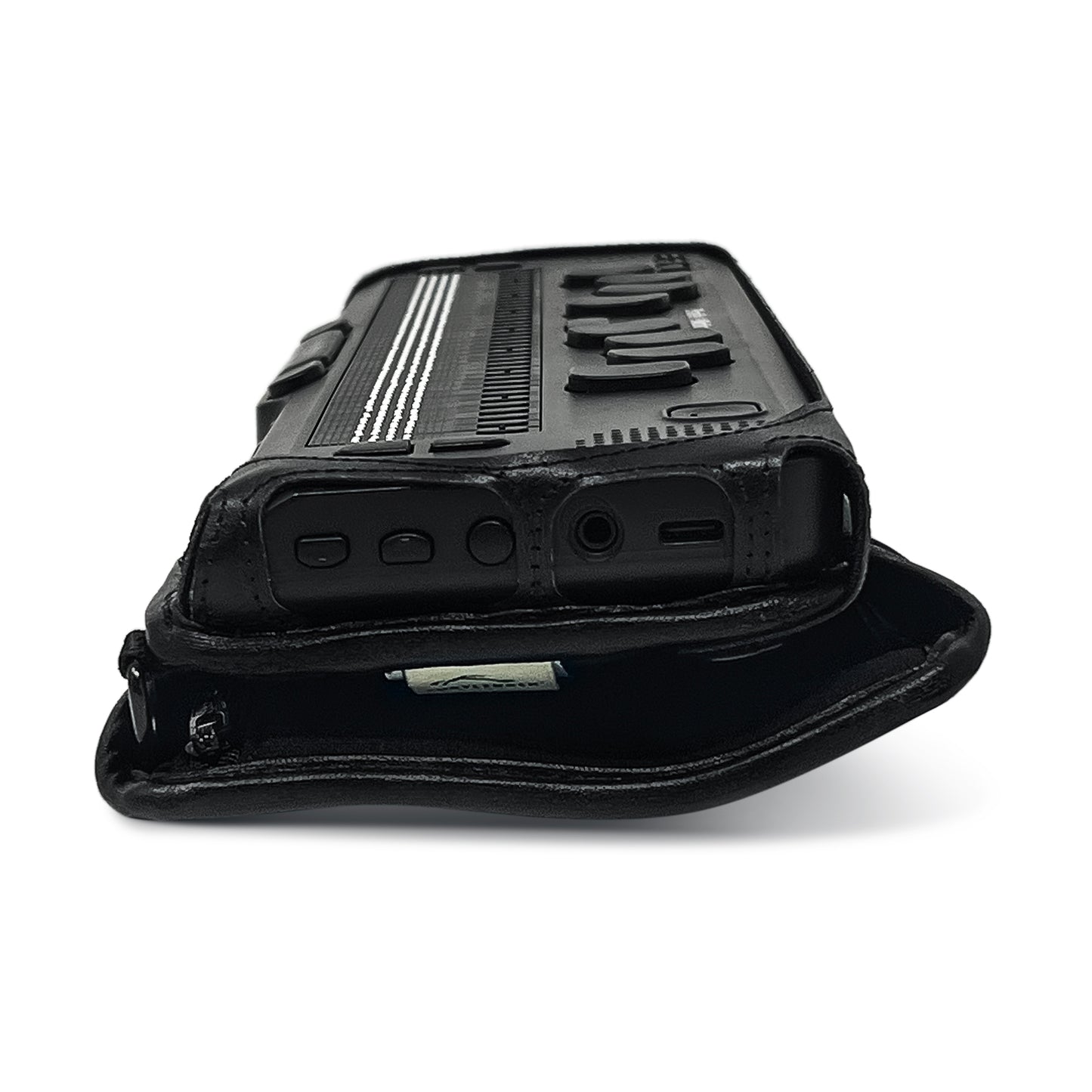 Selvas BLV Braille eMotion Fitted Black Leather Case with Protective Key Cover and strap by Turtleback