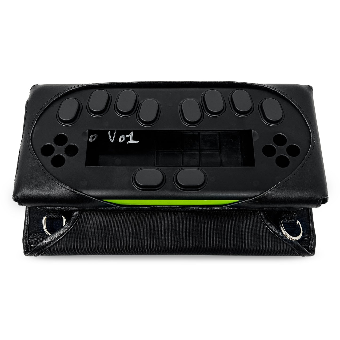 Eurobraille bNote20 Fitted Black Leather Case with Protective Key Cover and strap by Turtleback