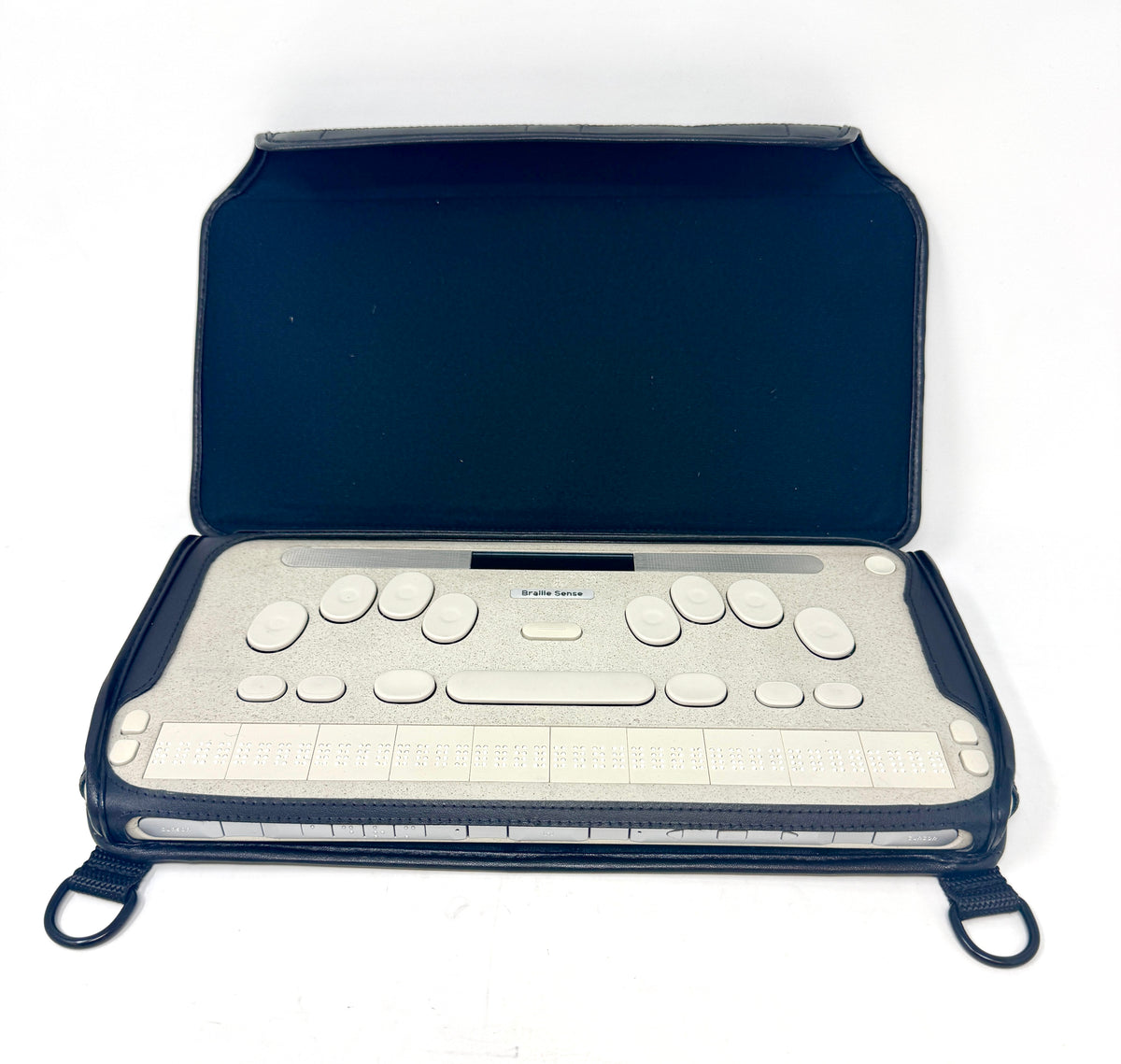 Selvas BLV BrailleSense7 (40Cell) Fitted Premium Black Leather Case with strap by Turtleback