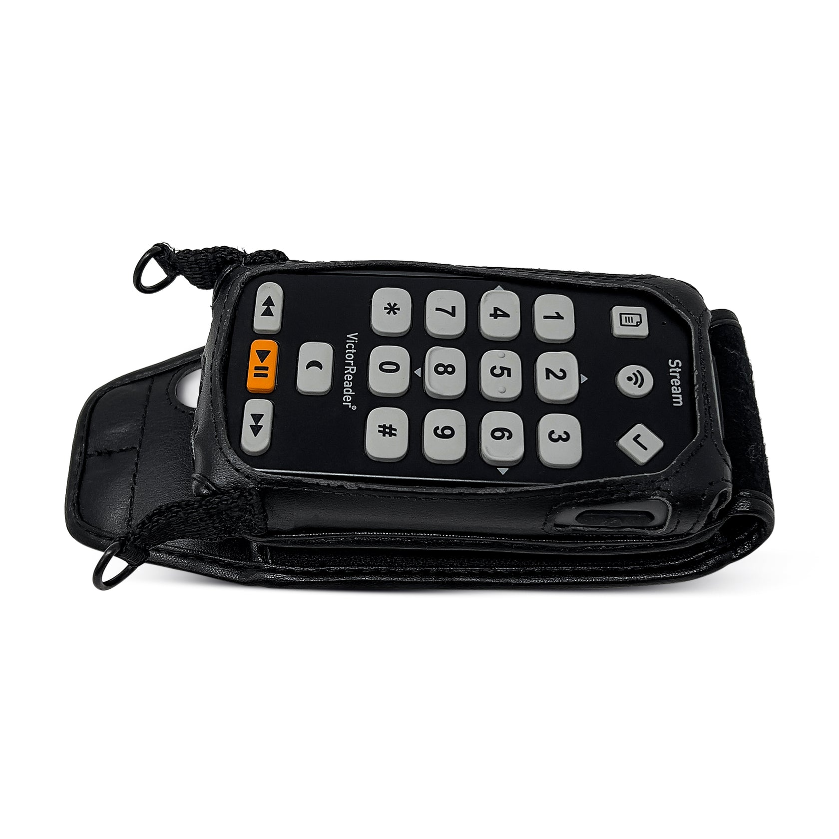 HumanWare Victor Reader Stream 3 Fitted Black Leather Case with straps ...